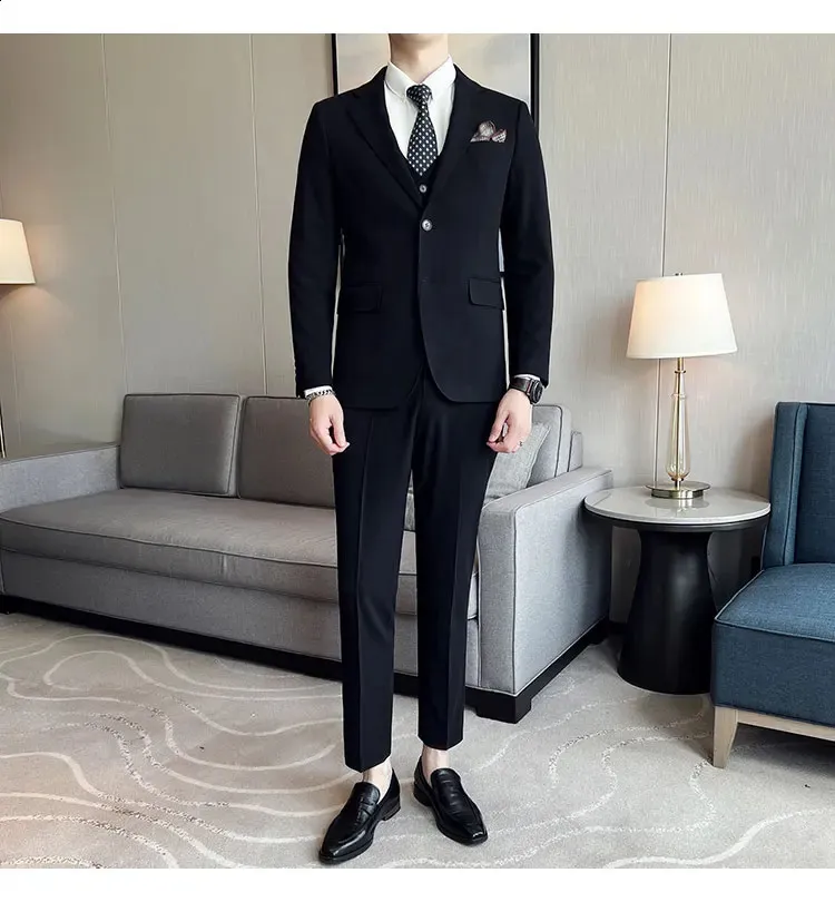 DHgate.com:Mens 3-Piece Wedding Business Suit: Jacket, Vest