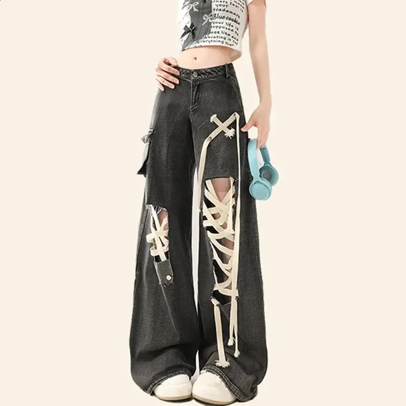 High Waist Ripped Wide Leg Jeans - Spring/Summer Street Fashion, Best ...