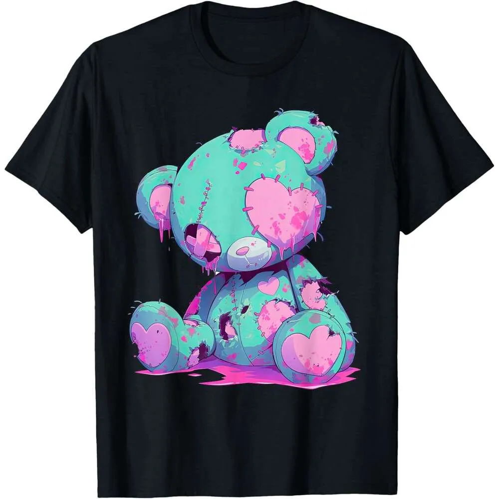 【新品未開封】 LVERSE CRAZY BEAR TEE(ＸLサイズ) Wholesale Kawaii Pastel Goth Graphic T Shirts For Men Creepy Cute