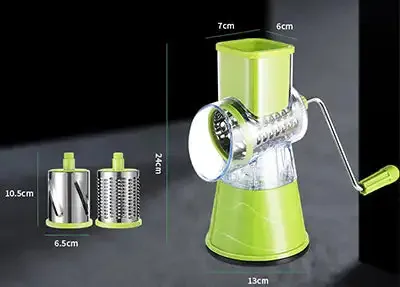 Rotating Fruit Cutter 3 In 1 Manual Rotating Vegetable And Fruit Slicer Spiral Cutter And ...
