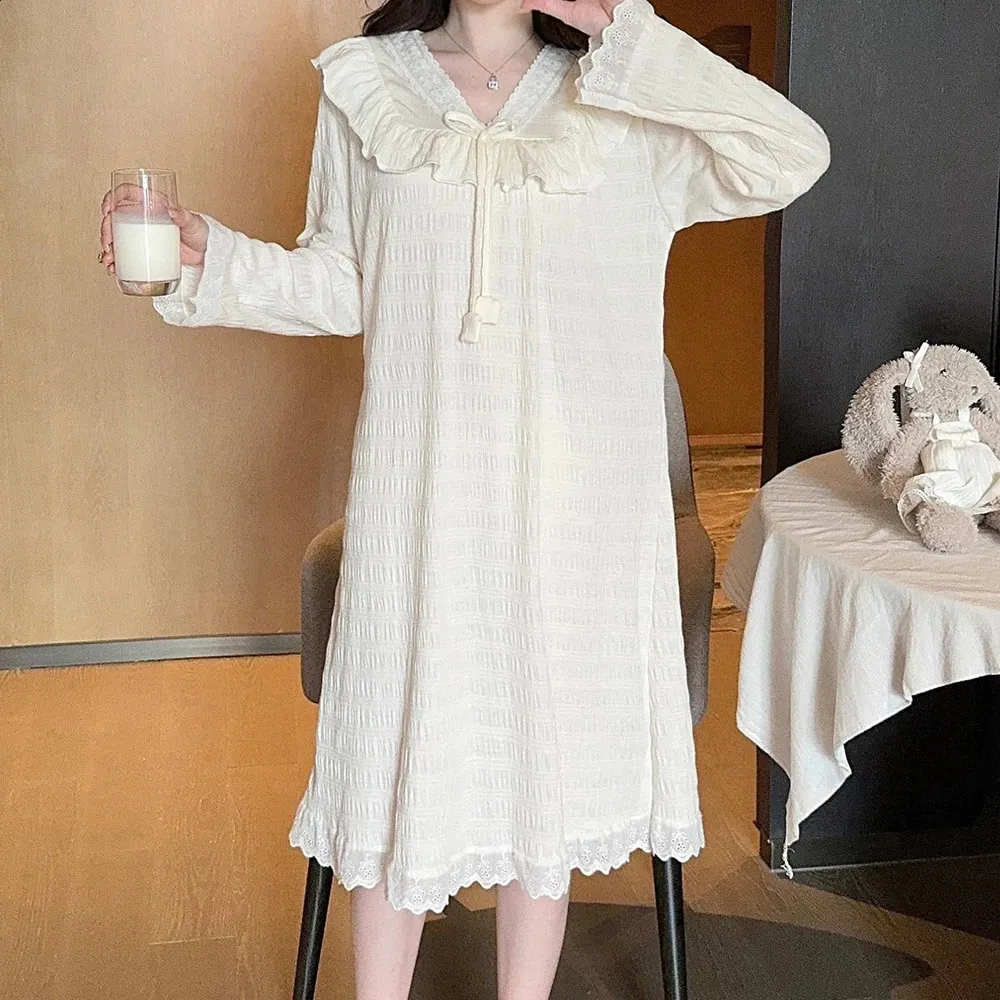 Women Cotton Plus Size Night Dresses Long Sleeve... From Mysticastore,  $38.46 | DHgate.Com