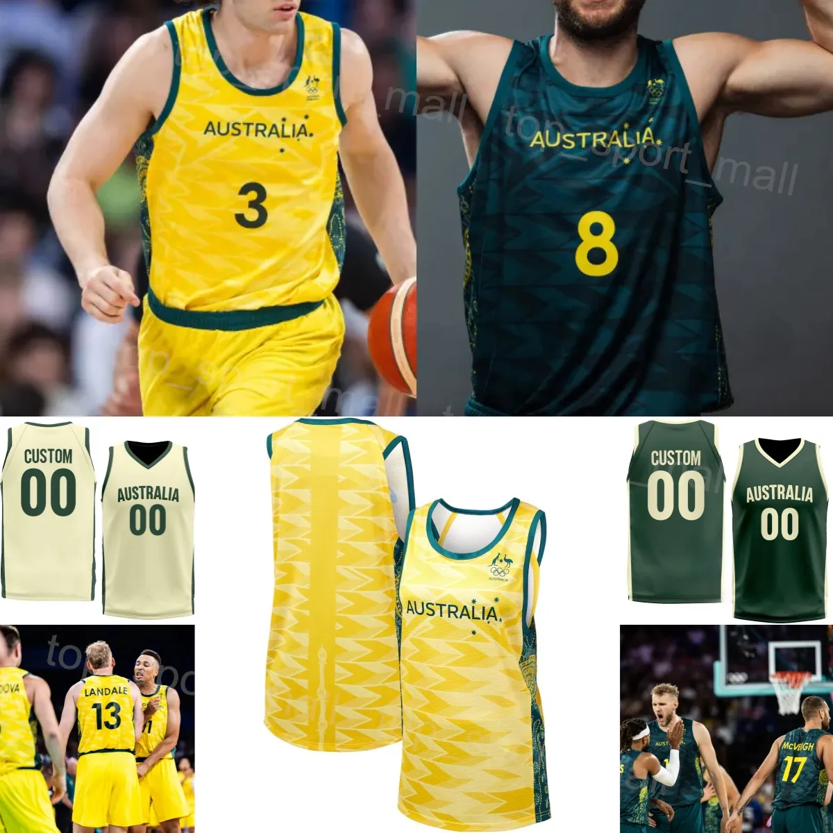 Aussie Boomers National Team Marquette Basketball Uniforms With