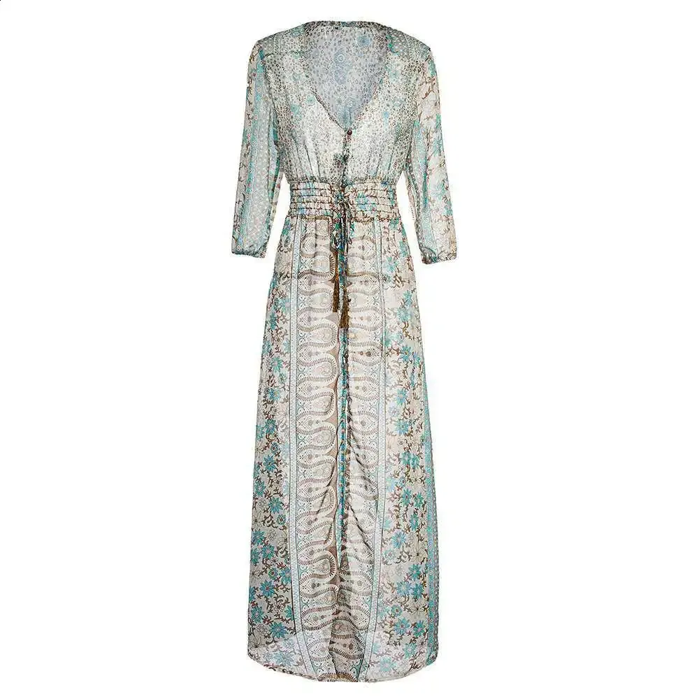 Canwedance Plus Size Boho Maxi Dress: V Neck Button... From Sereinstore,  $21.69 In Bulk
