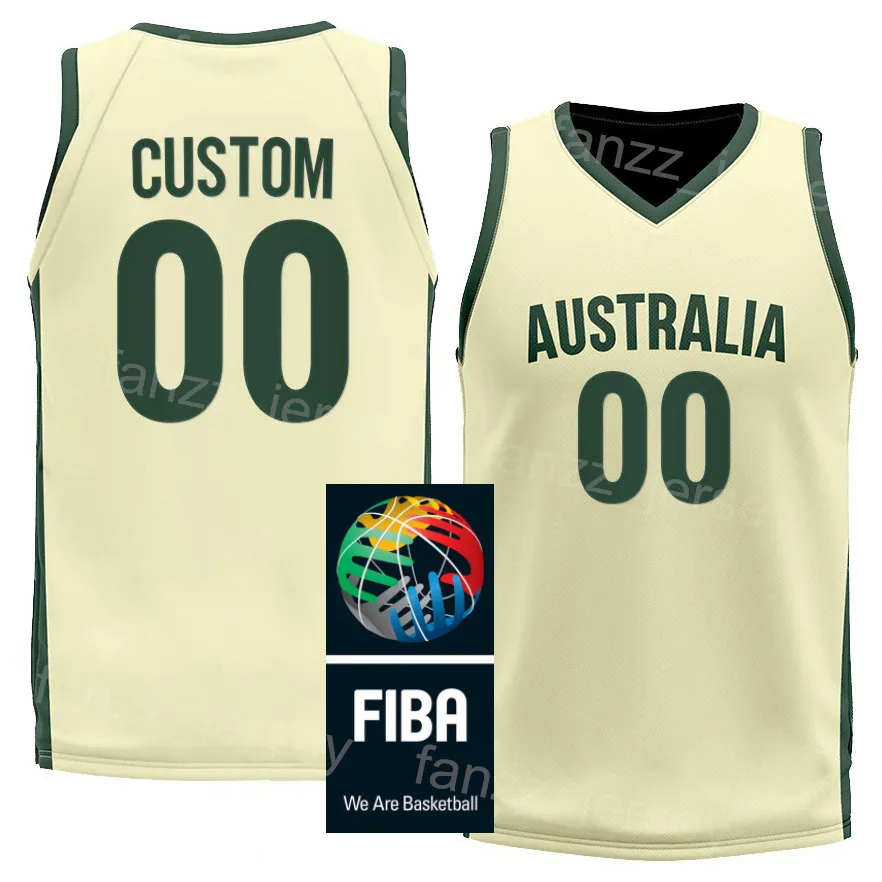 パティミルズ　オーストラリア代表Jersey Custom Patty Mills 5# Australian Basketball Jersey Printed