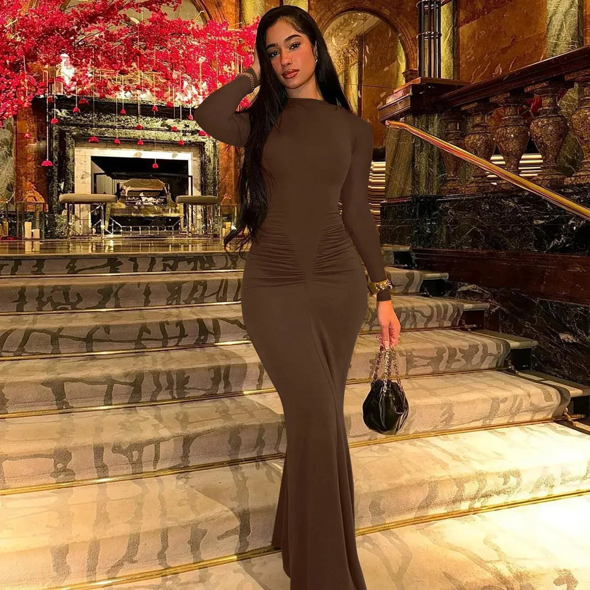 tight long sleeve dress SPANX® Red Ponte Mini hand washing and air drying is strongly recommended Long Sleeve Dresses for Women
