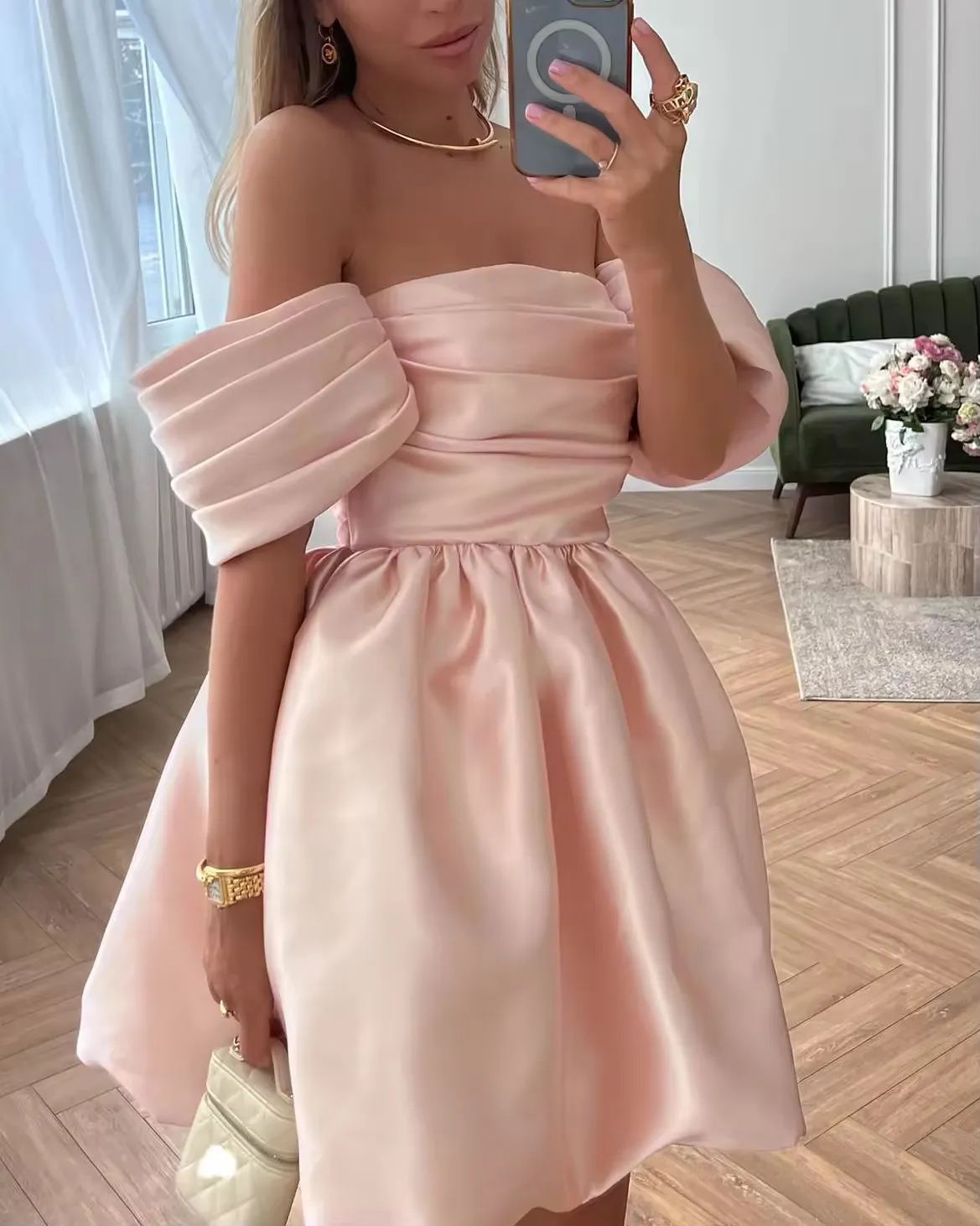 red slit prom dress Red Long Mermaid Sequins Beadings Front Slit Prom Dress With Ruffles