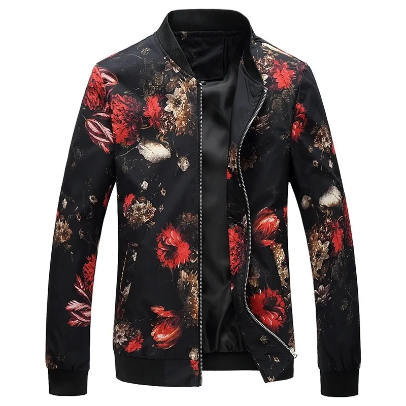 Floral bomber jacket mens hot sale