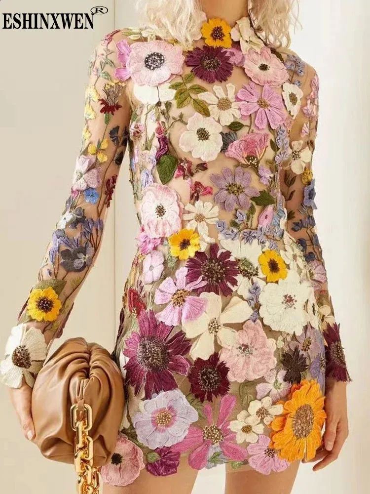 Autumn Embroidered Eshin Floral the dress with 3D Flowers Autumn Embroidered Eshin Floral the dress with 3D Flowers
