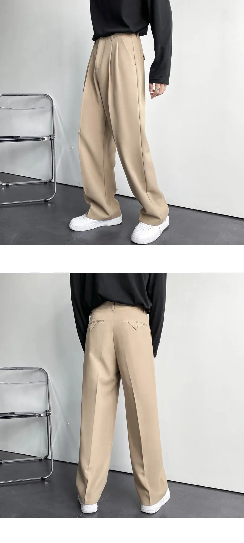 Korean Wide Leg Pants: Premium Quality Loose Fit Suit Korean Wide Leg Pants: Premium Quality Loose Fit Suit