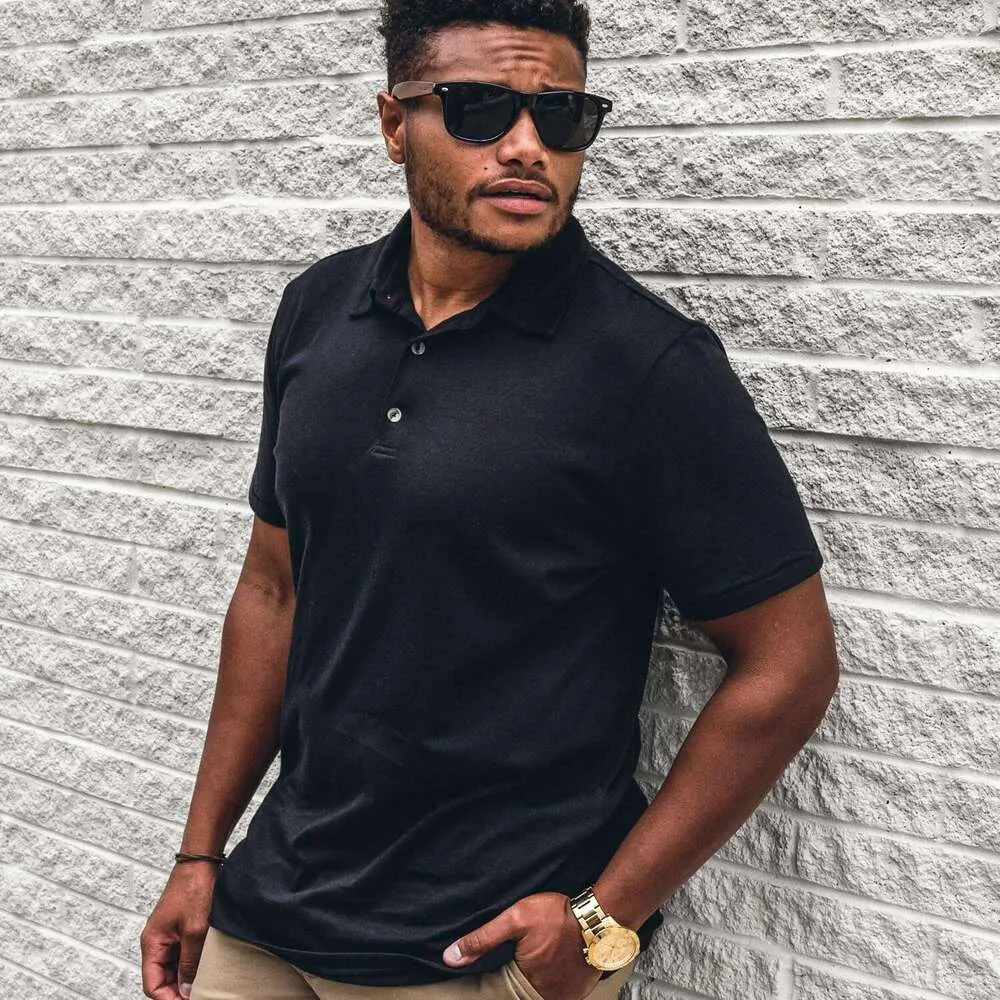 Premium Mens Pre Shrunk Dark Grey Polo Shirt Soft Fitted Cotton Poly T Shirt For Casual Summer Wear From Cloch shopping 11.78 DHgate.Com