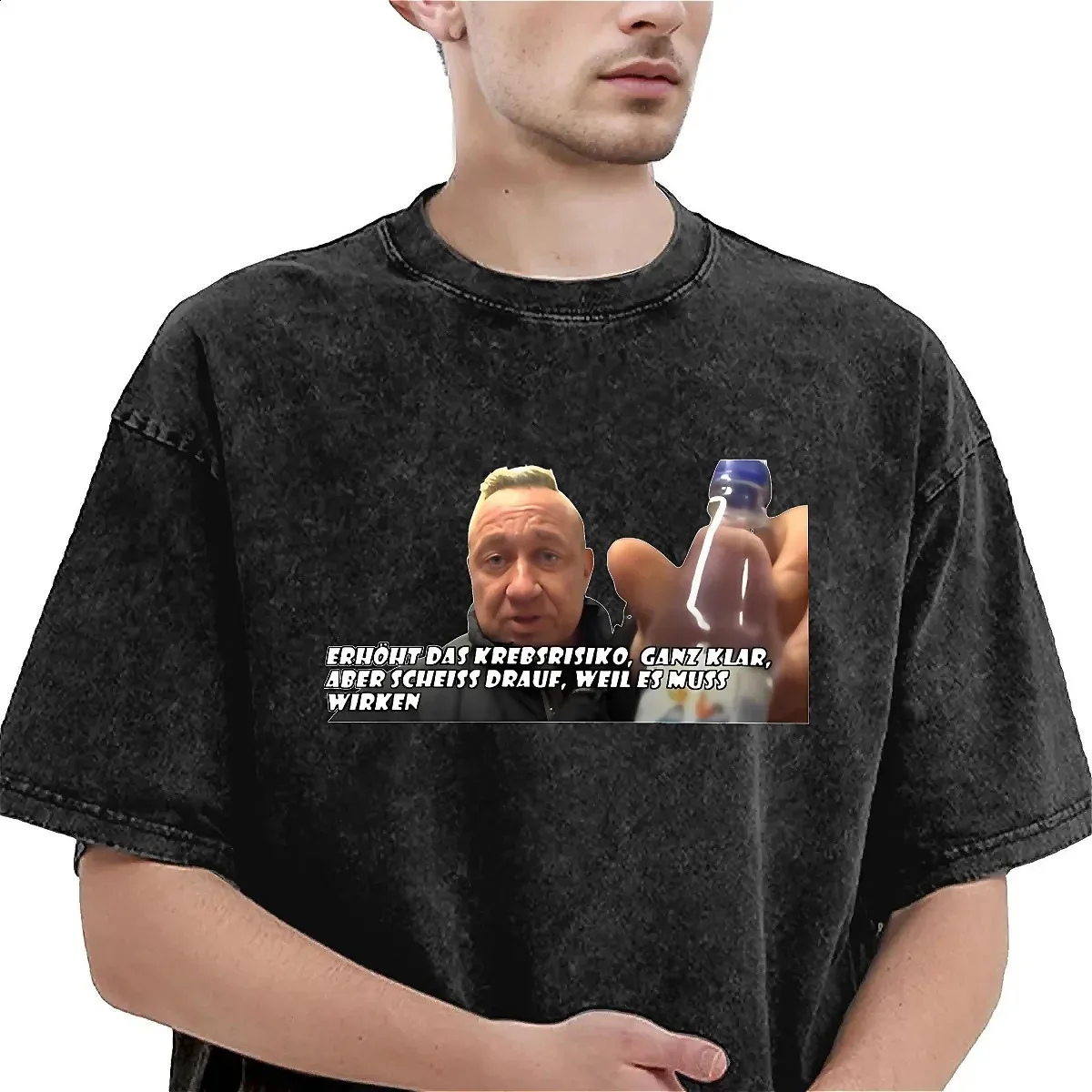 Funny Fiji Water Bottle Graphic Tee - Unisex Meme T-Shirt, Regular Fit Short Sleeve