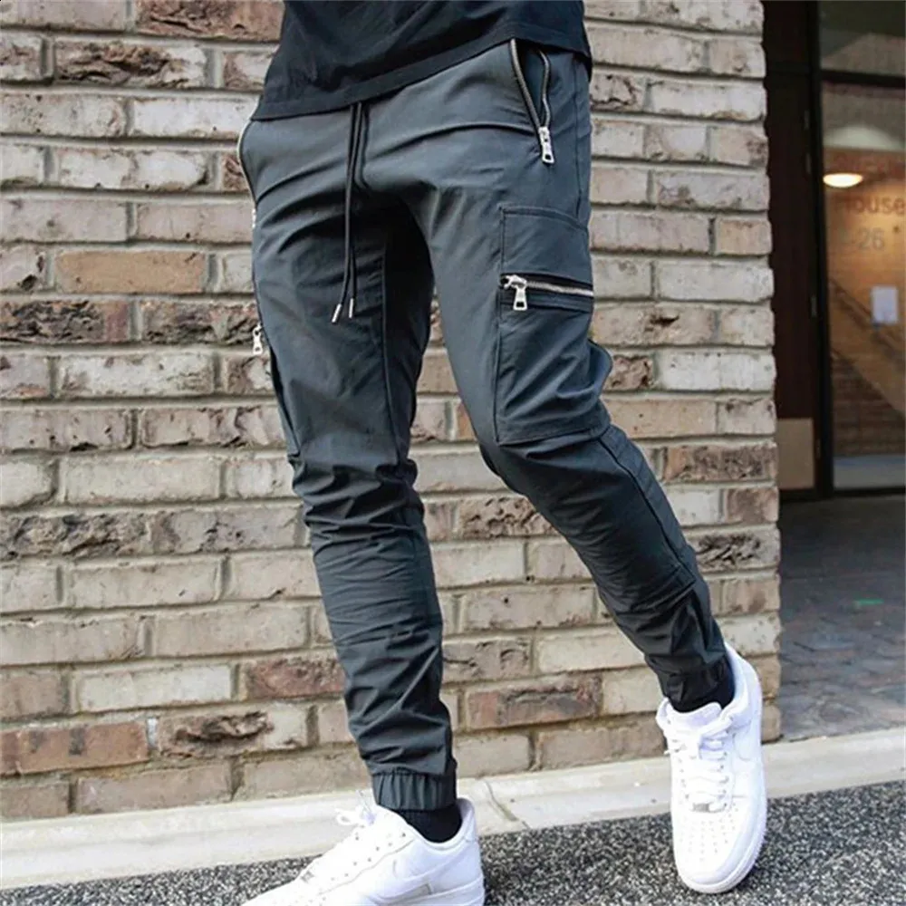 Multi-Pocket Cargo Pants: Mens Hip Hop Joggers, Streetwear