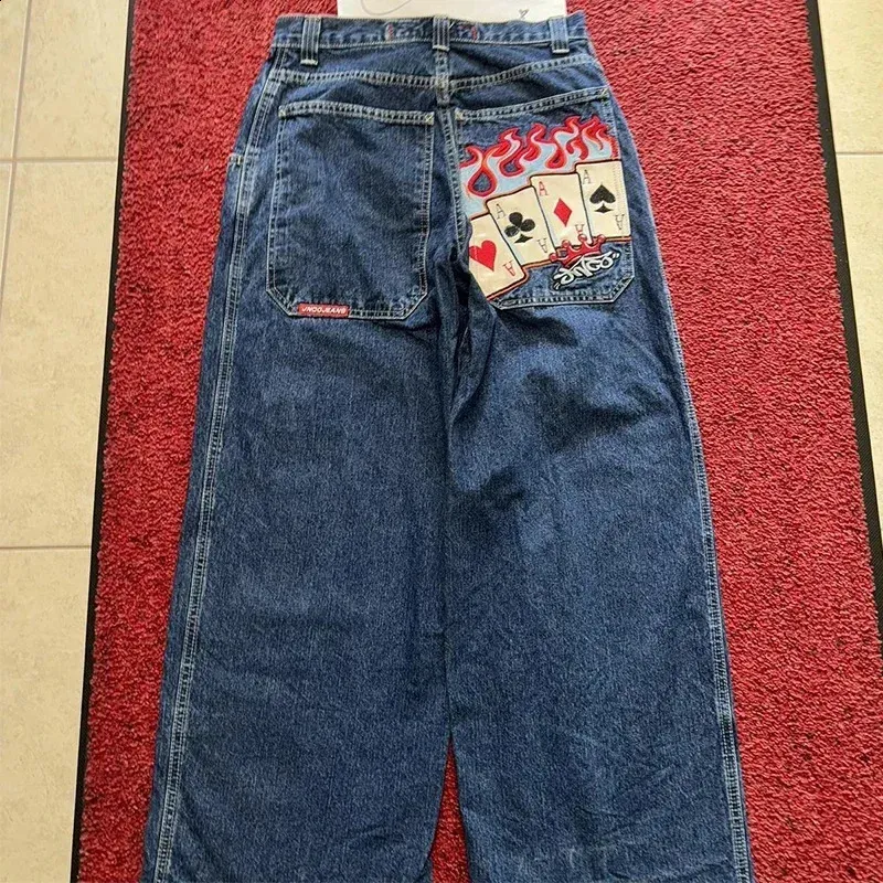 JNCOメンズバギージーンズY2Kカーゴストリートウェア特大デニム
