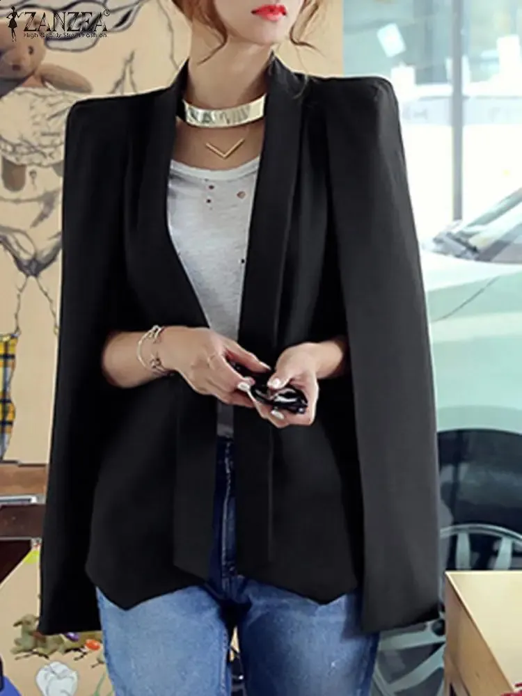Lapel Cape Blazer: Fashionable Split Sleeve Coat Shop Now! Women's Work  Jackets Blazers