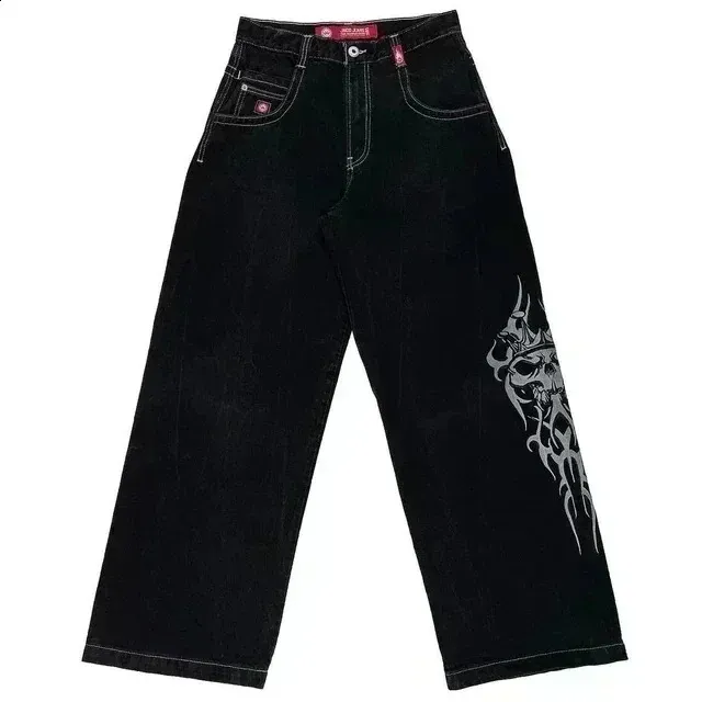 Y2K Streetwear Baggy Jeans - Retro Hip Hop Wide Leg Pants