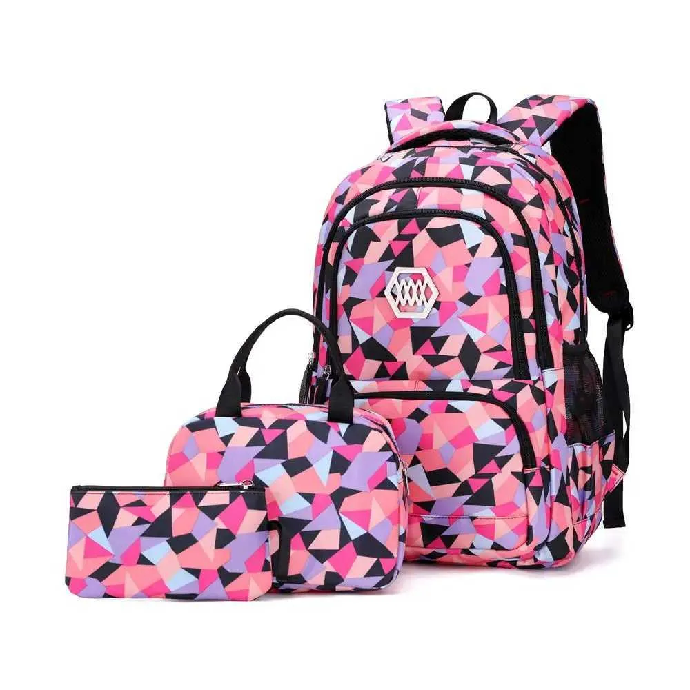 Boutique Geometric Patterned Backpack and Wallet Set Fashionable Geometric Pattern Backpack & Wallet Set, Large  main image 4