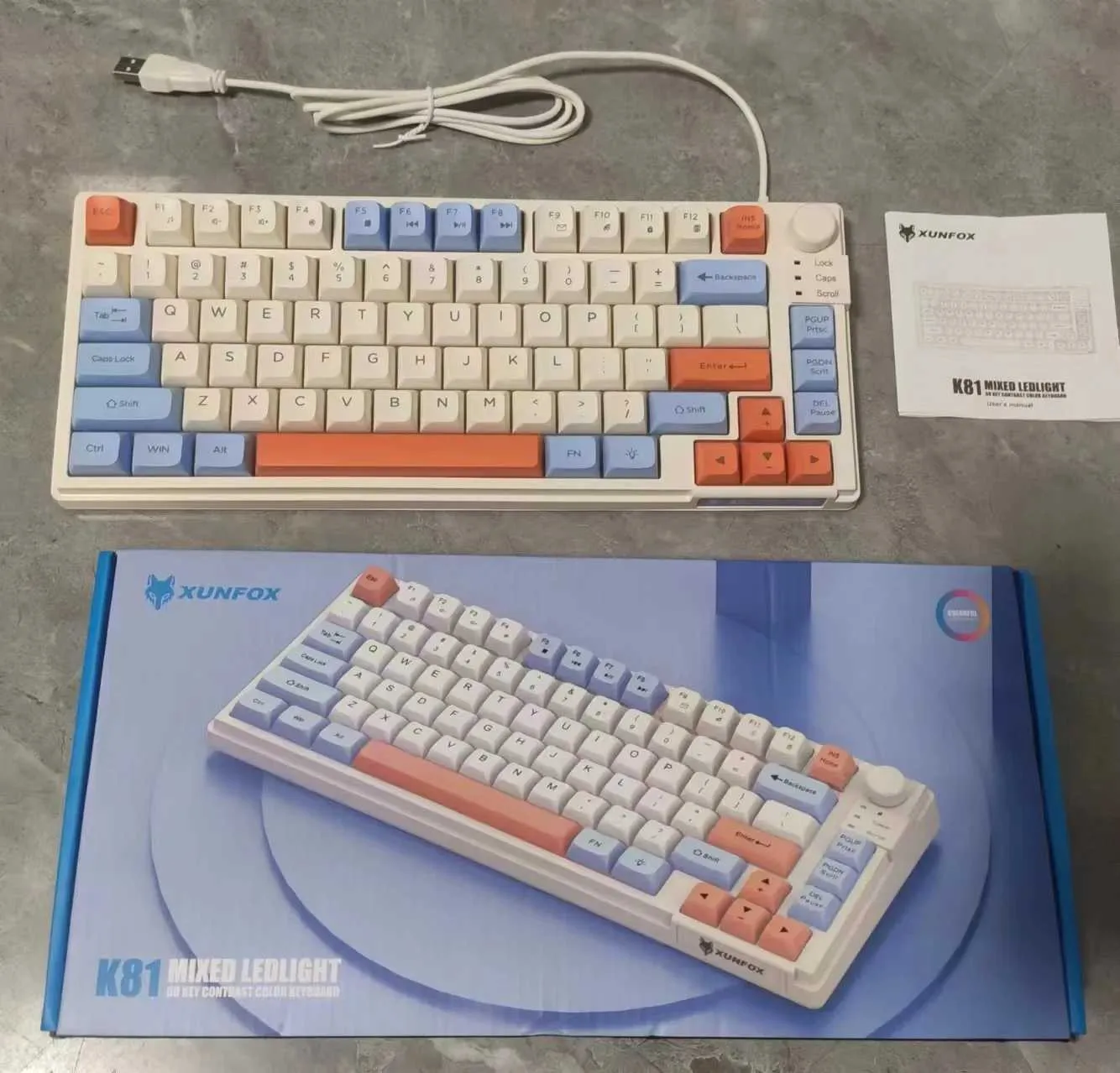 K81 Gaming mechanical keyboard - 81 Key, 80% Layout,...