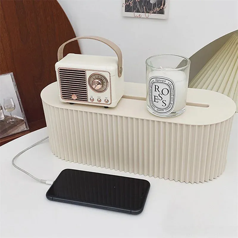 Nordic Plug Board Storage Box Cable And Wire Manager Shell Socket Wireless WiFi Router Bracelet Desktop Data Bracket_voghion.com