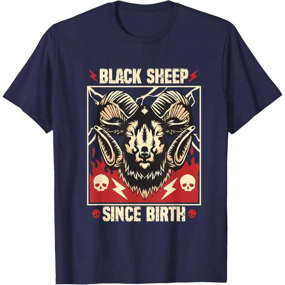 Wholesale Mens Black Sheep Since Birth Desert Bighorn Sheep Ram 