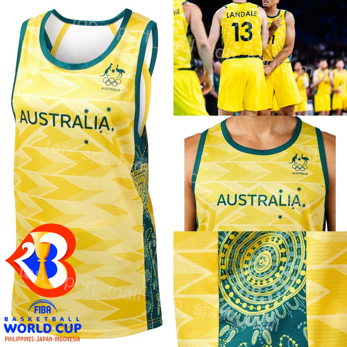 DHgate.com:2023 World Cup Basketball Australia Jersey Green DHgate.com:2023 World Cup Basketball Australia Jersey Green