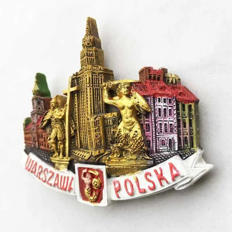3D Central Square Maria Kerk Krakau Polen Souvenir koelkast magneet, Huis & keuken decoratie magnetische sticker Krakau Polen koelkast magneet toeristische souvenir geschenk