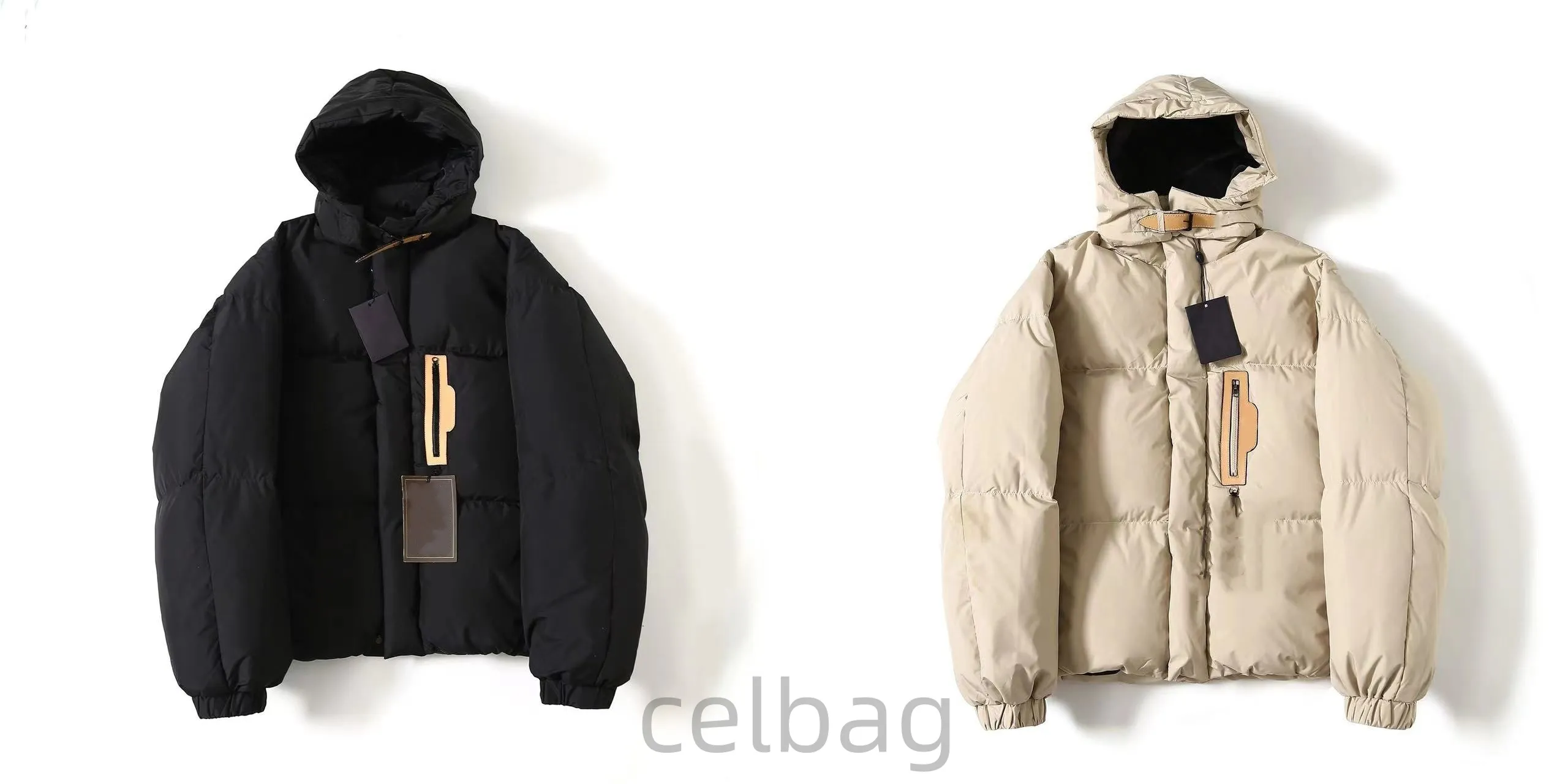 fashion coat Short hooded jacket loose version type simple men and women with the same mens down_voghion.com