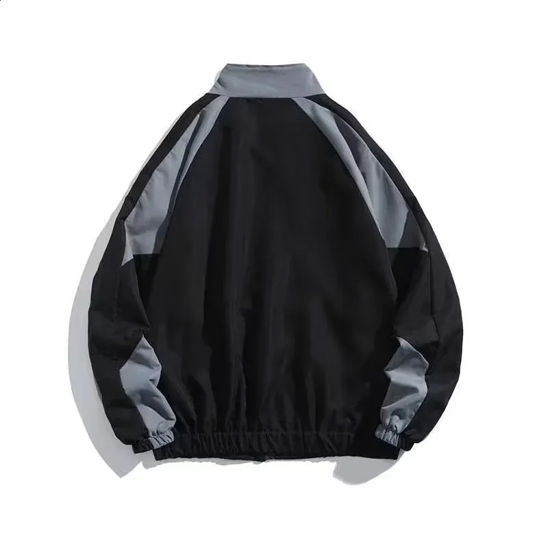 Vintage Japanese Color Contrast Splicing Stand Collar bomber Vintage Japanese Color Contrast Splicing Stand Collar bomber