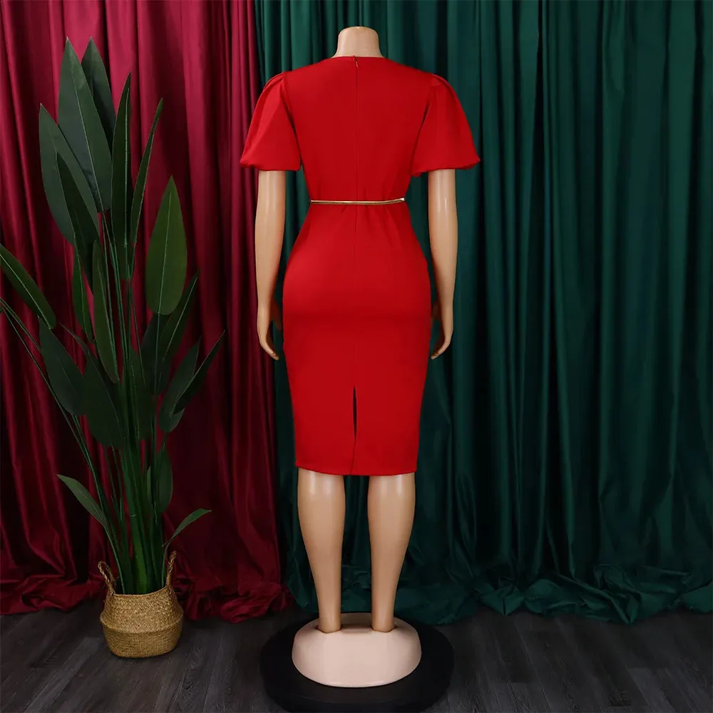 Office Dress for Women Floor-Length Polyester Short Sleeve Belt-Waisted  Business Work Dress from Dhgate Work Dresses - price 49.98