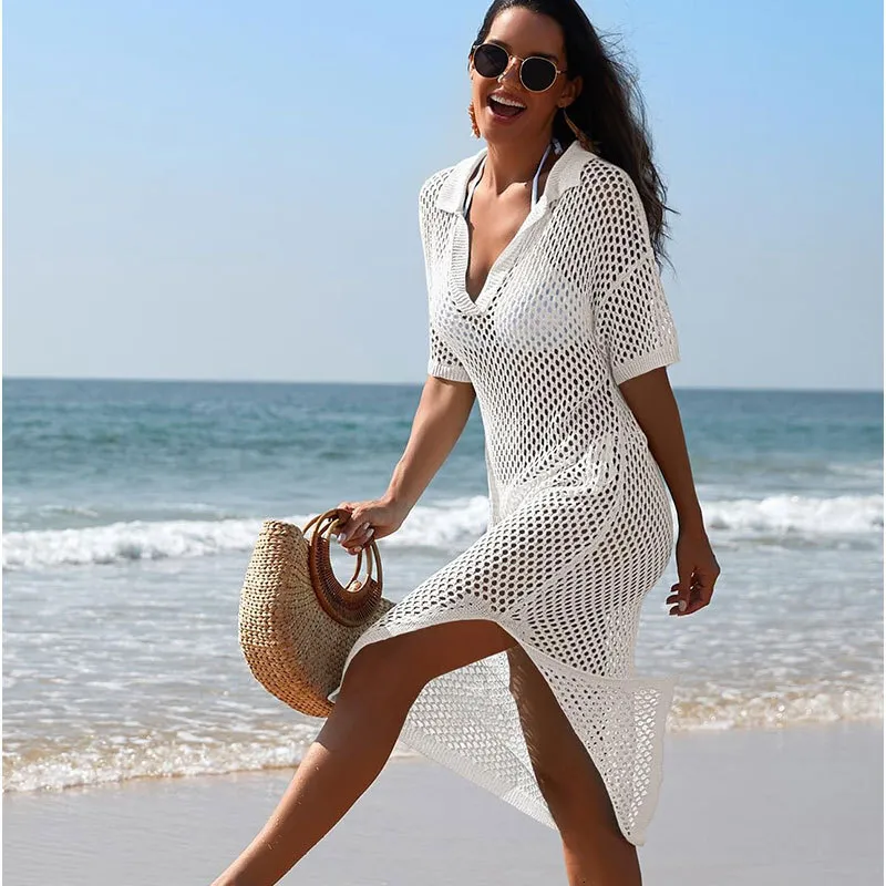 see through beach cover up dress Fishnet Swim Cover Up main image 0