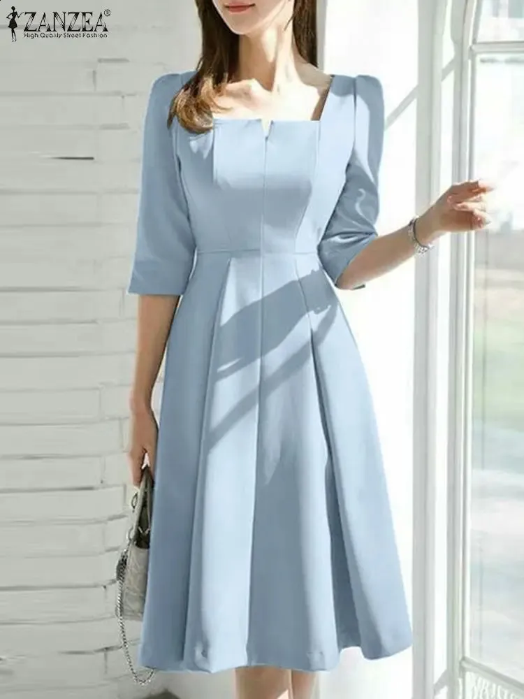 blue dress for baby girl Adrianna Papell Floral Chiffon A-Line Midi Dress with Cap Sleeves