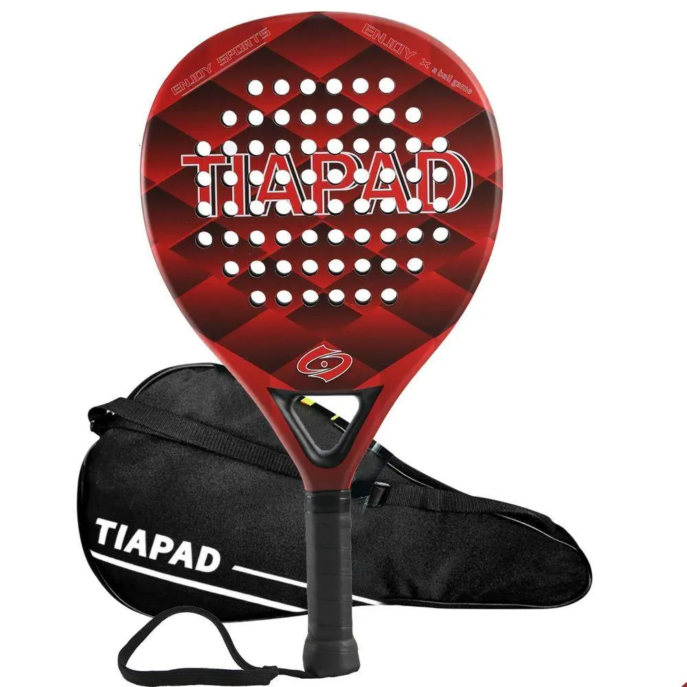 Raqueta De Padel Foam Core Padel Racket Carbon Fiber Surface With EVA ...