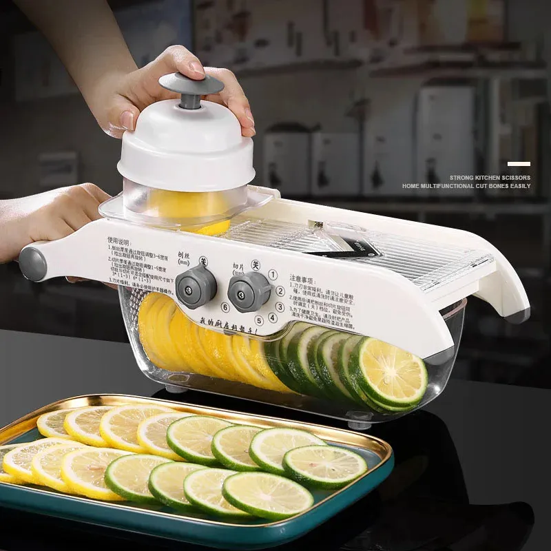 Once For All Vegetable Slicer Manual Adjustable Mandoline Slicer Dicer Julinner