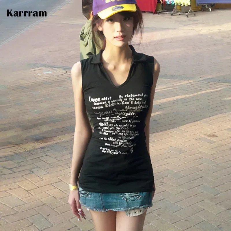 Y2K Long Tank Top, Sleeveless Gothic Harajuku Style | DHgate