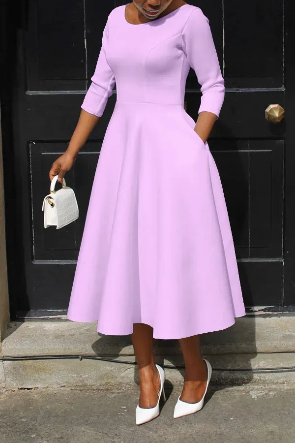 elegant women solid maxi dress Blue Zone Planet