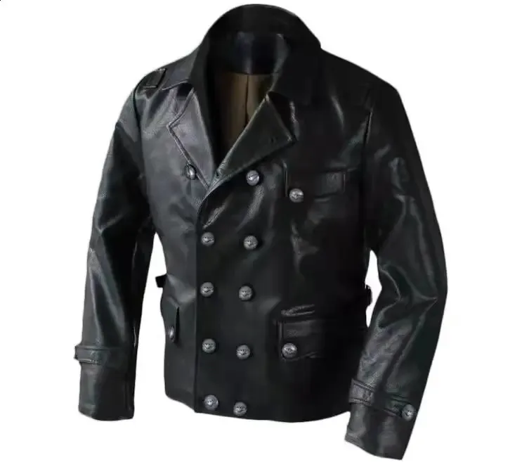 Y2K【羊革】　FRENCH DOUBLE BREASTED JACKET Y'2 Leather French Double Breasted Horsehide Jacket - Black