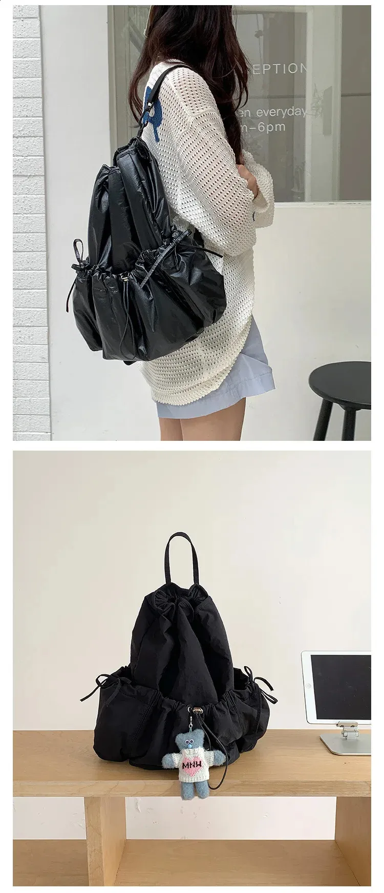 Korean Design Womens Nylon Drawstring Backpacks ... From Coisinistore,  $31.09 | DHgate.Com