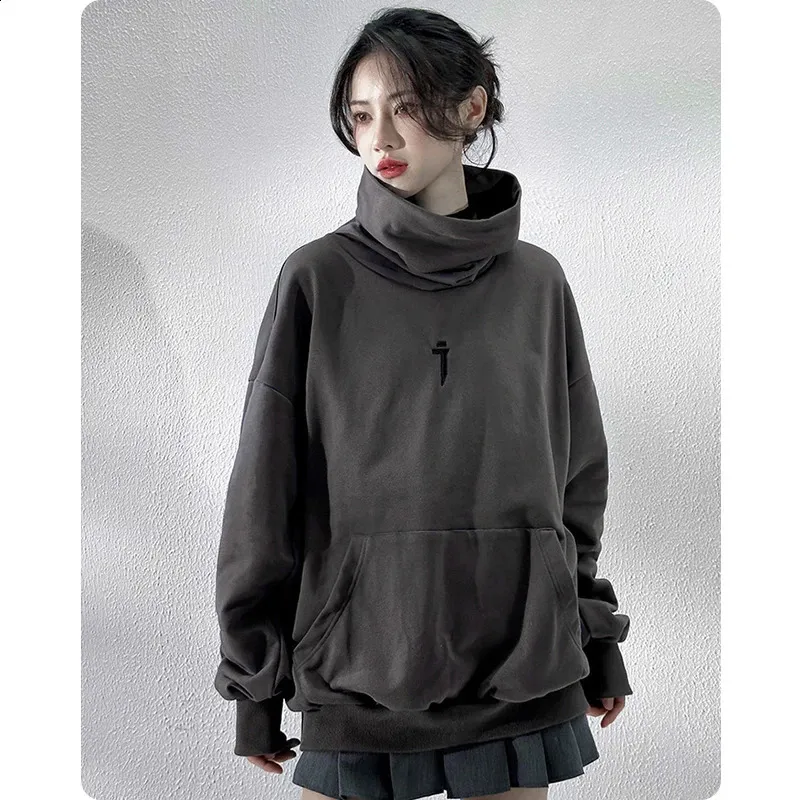 240810 Unisex Oversize Turtleneck Sweatshirts  From Leemostore