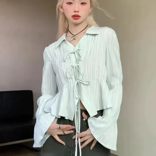 トップス Perfumecloset High Neck Blouse FuturePop Ruffle Blouse / Inspired by Future Pop | Perfume Closet | A
