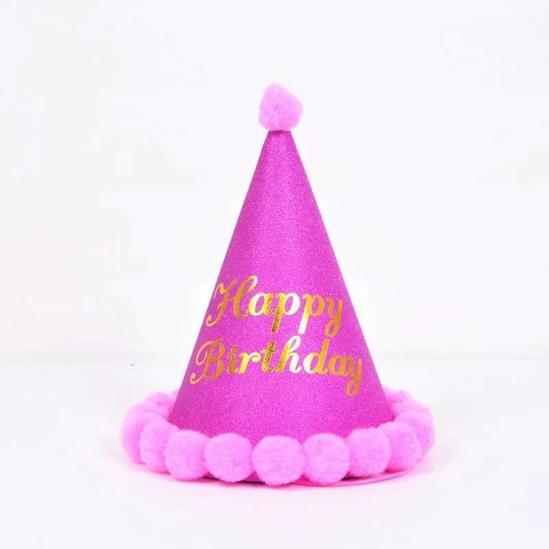 11-Pack Kids' Birthday Party Hats With Pompoms – Multicolored Polka Dot Design