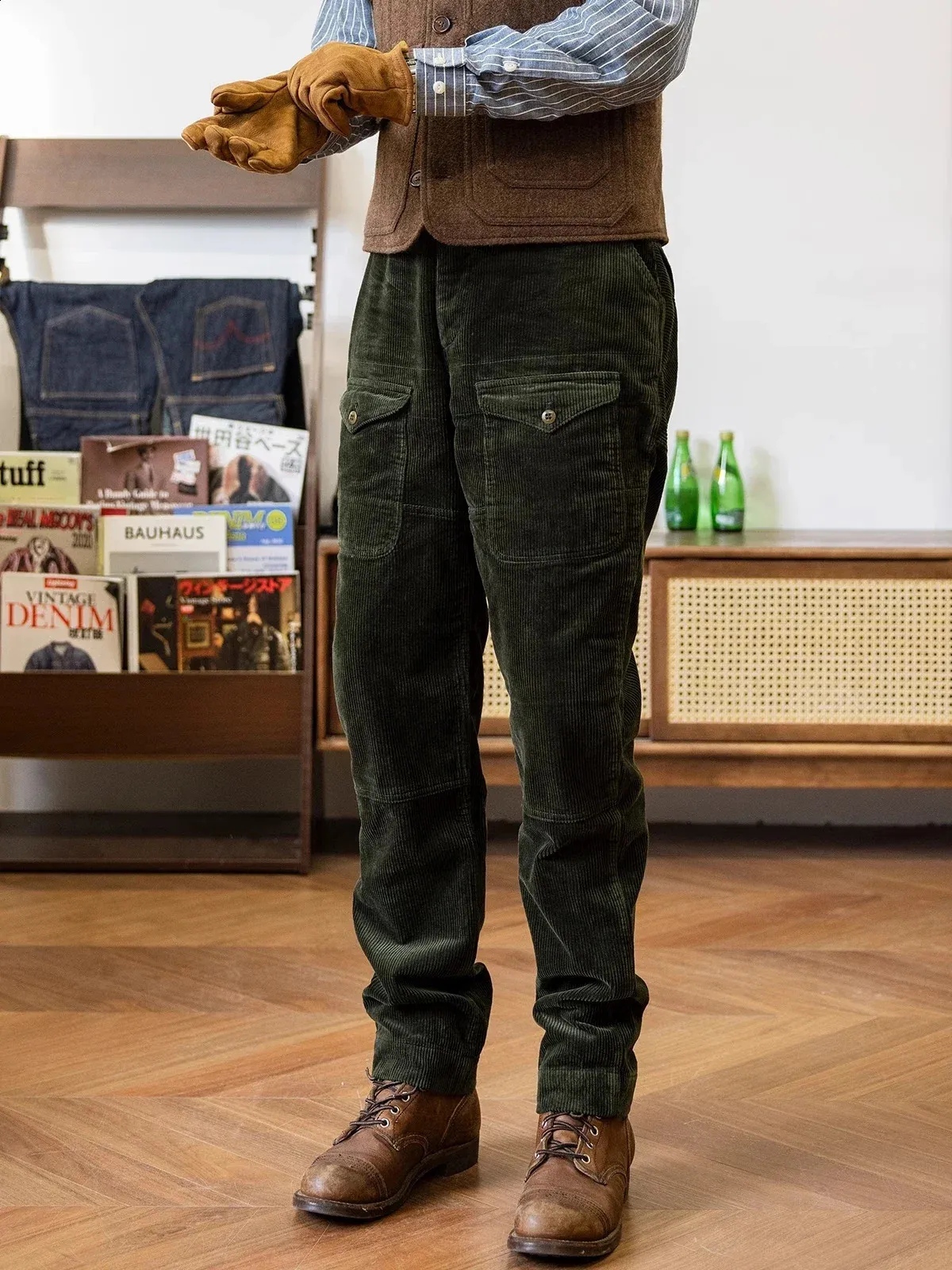 Tapered Corduroy Trousers - Retro Style, Versatile Comfort, Shop