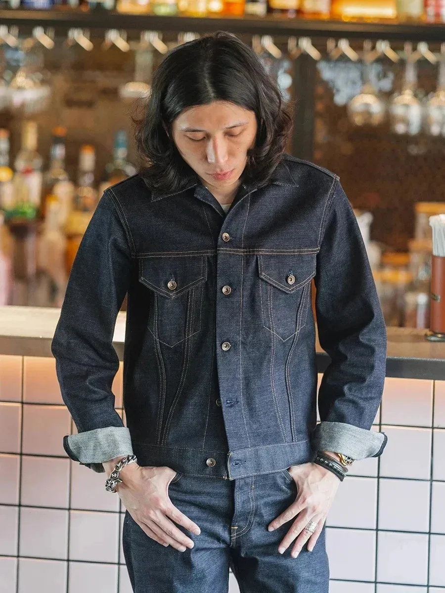 Premium Selvedge Denim Trucker Jacket - Classic Type 3 Jean Jacket