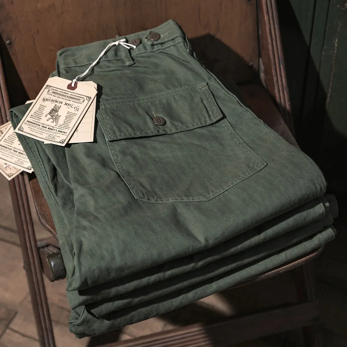 Bronson OD7 Fatigue Utility cargo pants - Vintage HBT 838A