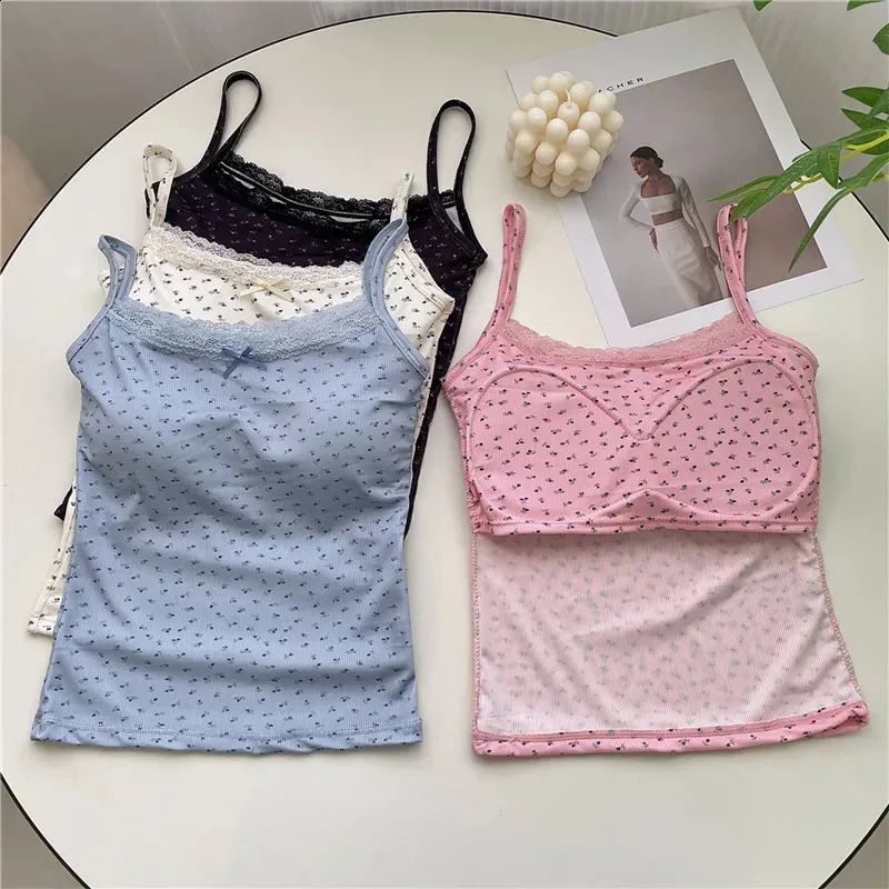 Sweet Lace Flower Print Camisole - Elegant Slim Fit a tank Sweet Lace Flower Print Camisole - Elegant Slim Fit a tank