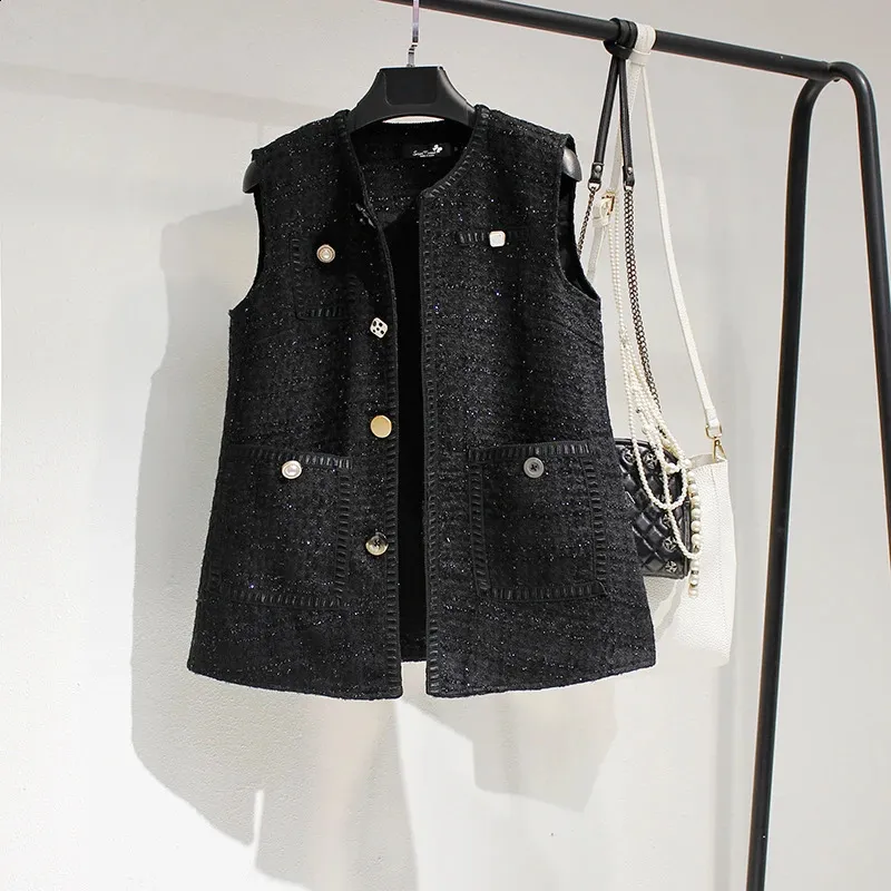 louren slub tweed shape vest ブラック slub tweed shape vest