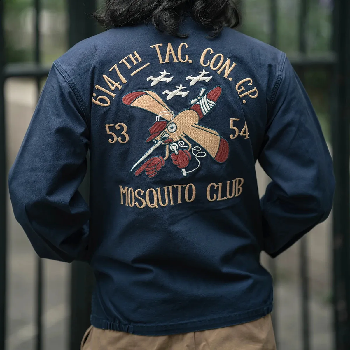 【米軍 MOSQUITO CLUB Souvenir Jacket 復刻】 Retro Korean War Mosquitoes Souvenir Jacket  From Leemostore