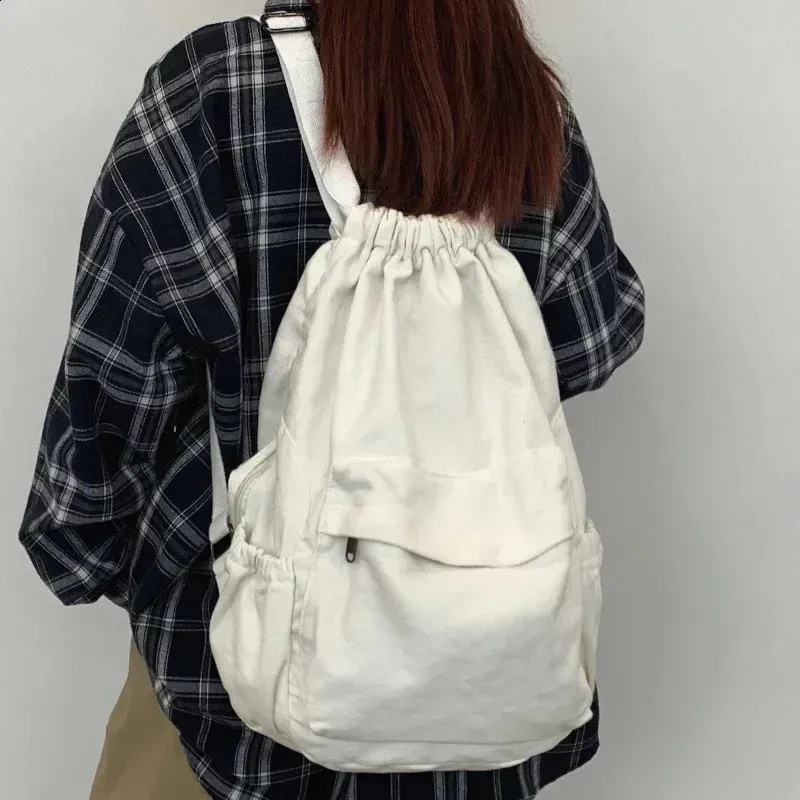 Bolsa Women Canvas Drawstring Backpack High Quality... From  display picture 1