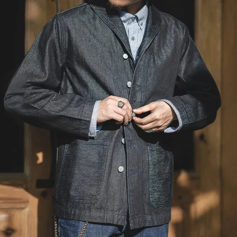 ジャケット・アウター Ameri VINTAGE DENIM WORK LONG COAT Ameri（アメリ）の「DENIM WORK LONG COAT（デニムジャケット
