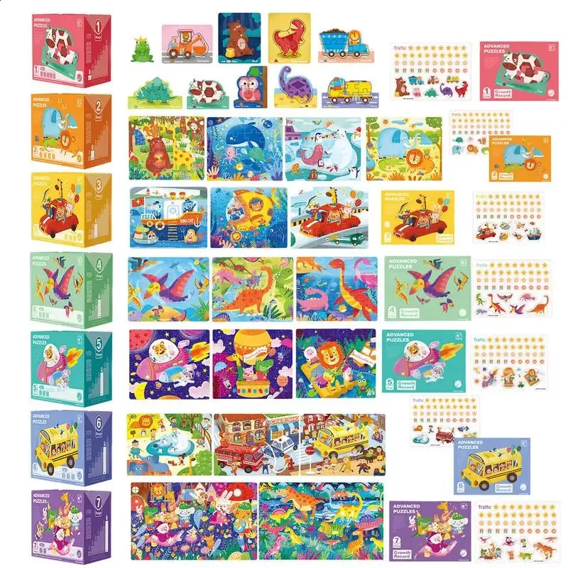 Colorful Wooden Leveled Puzzles - Educational Toys for Kids - Shop Now ...