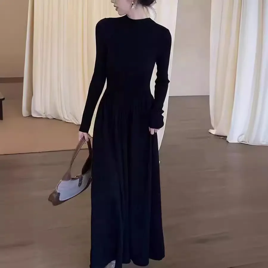 princess polly baby blue dress FSLE Women Black Velvet Dress Long Puff Sleeve Temperament Party Dresses  Neck Bead Design 2024 Winter Mini Dress 24FS14699