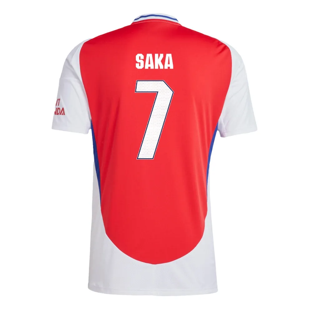 DHgate Arsenal Custom Soccer Jersey Official 2024 Mens and Kids Football Shirt RAYA White Short Sleeve Sports Outdoors